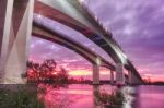 Gateway Bridge Motorway In Brisbane Stock Photo