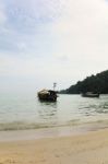 Boat Of Moken, Surin Island, South Of Thailand Stock Photo