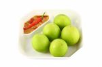 Green monkey apple Stock Photo