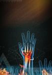 3d Rendered Anatomy Illustration - Hand Pain Stock Photo