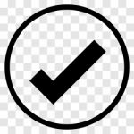 Check Mark Rounded Icon -  Iconic Design Stock Photo