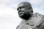 Close-up Of The Statue Of Sir Winston Churchill At Westerham Ken Stock Photo