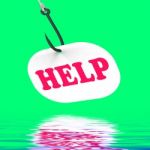 Help On Hook Displays Customer Support Or Assistance Stock Photo