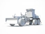 3d White Grader Stock Photo