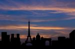 Silhouette Background Of Paris City Skyline Stock Photo