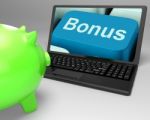 Bonus Key Shows Incentives And Extras On Web Stock Photo