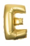 Golden Inflatable Letter Uppercase Stock Photo