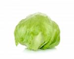 Fresh Lettuce Isolated On The White Background Stock Photo