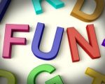 Fun Written In Kids Letters Stock Photo