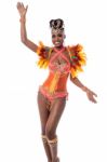 African Carnival Dancer Posing Stock Photo