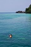 Scuba Diving In Thai Sea Stock Photo