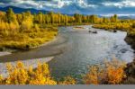 Gros Ventre River In Wyoming Stock Photo