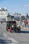 Car Approaching The Finish Line Of The London To Brighton Vetera Stock Photo