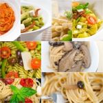 Collection Of Different Type Of Italian Pasta Collage Stock Photo