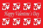 Happy Valentine's Day Greeting Card  Illustration Stock Photo