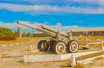 Gun On Robben Island Prison, South Africa Stock Photo