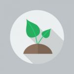 Eco Flat Icon. Plant Stock Photo