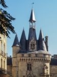 View Of The Exterior Of Porte Cailhau (palace Gate) In Bordeaux Stock Photo