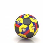 Ecuador Soccer Ball Isolated White Background Stock Photo