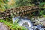 Bridge Over The East Lyn River Near Lynmouth In Devon Stock Photo