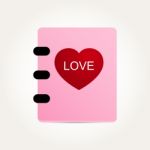  Love Heart Notebook Stock Photo