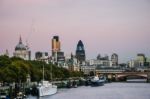 Dusk Descending On The City Of London Stock Photo