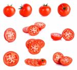 Red Tomato Isolated On The White Background Stock Photo