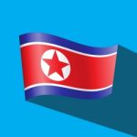 Korea North Flag Stock Photo