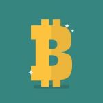 Bitcoin Icon Sign Stock Photo