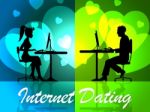 Internet Dating Represents Web Site And Date Stock Photo