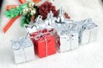 Small Box Decoration  For Christmas Day Stock Photo