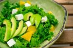 Fresh Avocado Salad Stock Photo