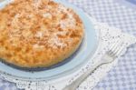 Coconut Crumble Cake Stock Photo