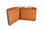 Brown Leather Wallet Stock Photo