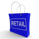 Retail Shopping Bag Shows Buying Selling Merchandise Sales Stock Photo