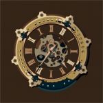 Steampunk Gears Background Stock Photo