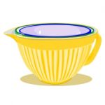 Yellow Mixing Bowl Stock Photo