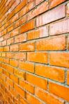 Orange-brown Brick Wall Stock Photo