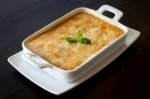 Gratin In Dishware Stock Photo