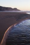 Beautiful Beach In Sagres Stock Photo