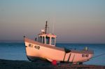 Fishing Boat On Dungeness Beach Stock Photo