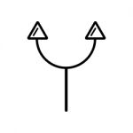 Two Curved Arrows Connector Symbol Icon  Illustration Eps Stock Photo