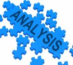 Analysis Puzzle Shows Verification And Testing Stock Photo