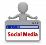 Social Media Webpage Indicates News Feed And Online 3d Rendering Stock Photo