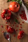 Pomegranate Fruit Healthy Food Fresh Organic Stock Photo