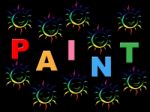 Kids Paint Represents Color Children And Youngsters Stock Photo