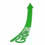 Green Arrow Growth Stock Photo