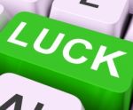 Luck Key Shows Fate Or Fortunate
 Stock Photo