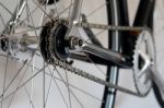 Bike Cassette On The Wheel Stock Photo