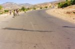 Ethiopian Children On The Road Stock Photo